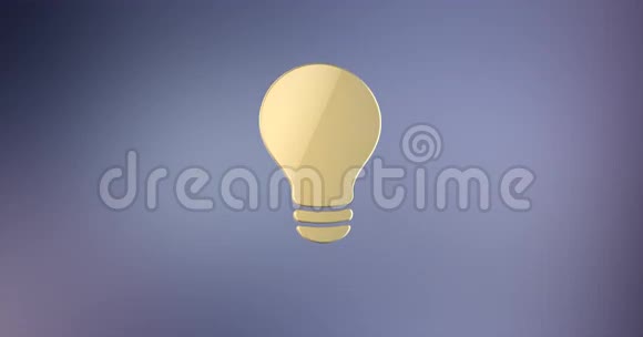 灯泡黄金3d图标视频的预览图