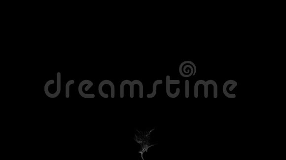 白烟或浓郁的蒸汽蜷缩在黑色的背景上视频的预览图