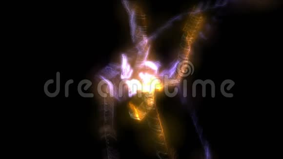 4k喷火射线激光烟火空间动力能量粒子魔法背景视频的预览图