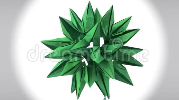 绿色抽象宇宙折纸物体视频的预览图