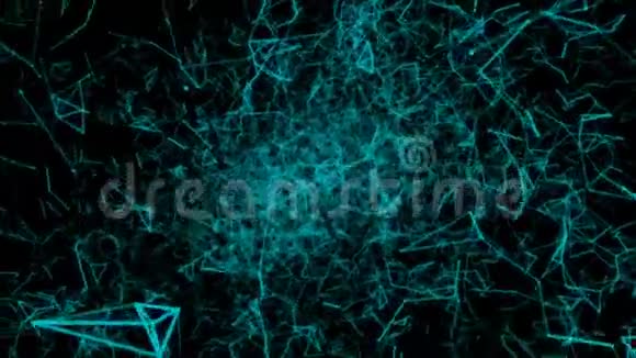 三维呈现抽象的神经丛形状连接和web概念具有数字通信和技术背景视频的预览图