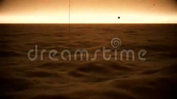 旧电影的海景与波涛汹涌的动画视频的预览图