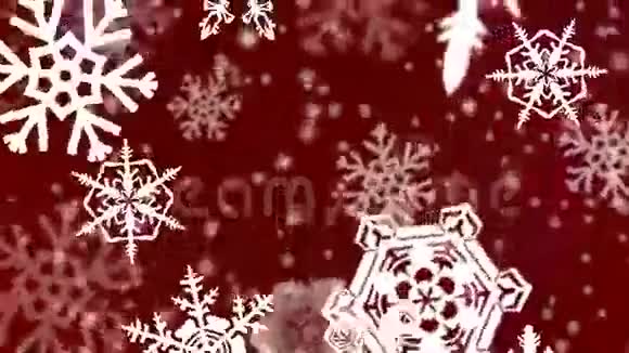 圣诞雪花背景视频的预览图