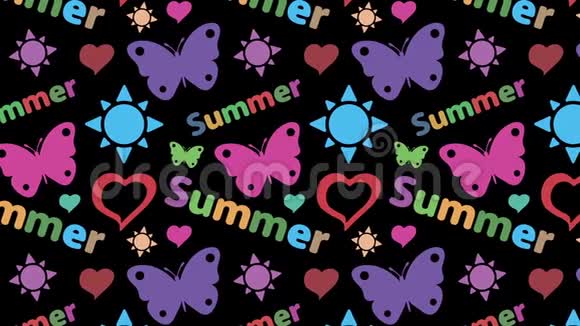 夏日肌理带蝴蝶暗视频的预览图