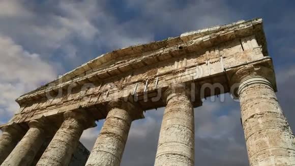 西西里岛塞斯塔的经典希腊多里克寺视频的预览图