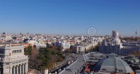 阳光马德里中心4k全景西班牙视频的预览图