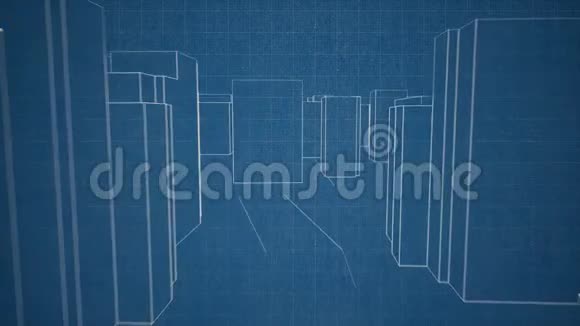 城市的蓝色示意图视频的预览图
