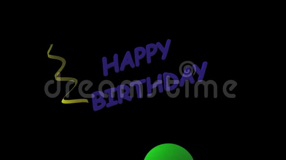 生日快乐气球和流线型视频的预览图