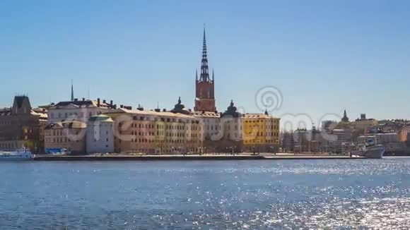 瑞典斯德哥尔摩市GamlaStan的延时录像延时4k视频的预览图
