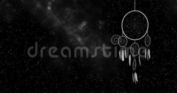 追梦者在夜空背景三维插图渲染视频的预览图