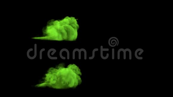 绿色冲击波向右发散烟雾旋转视频的预览图