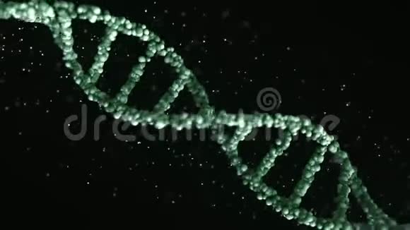 绿色DNA分子无缝环视频的预览图