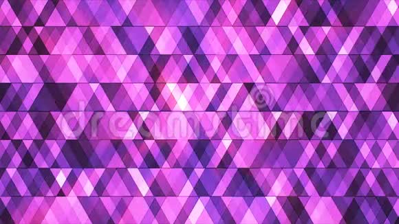 广播闪烁高科技钻石紫色抽象循环4K视频的预览图