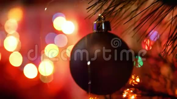 树装饰的灯圣诞节视频的预览图