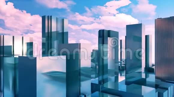 3高层建筑反光镜正面4K视频的预览图