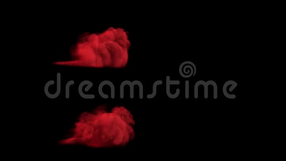 红色的冲击波向右发散旋转的烟雾视频的预览图