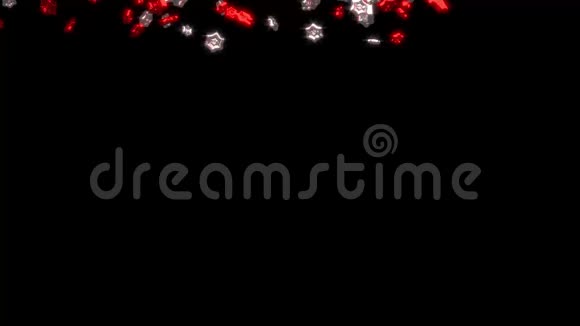 许多胖乎乎的银红六枝星星在下雨视频的预览图