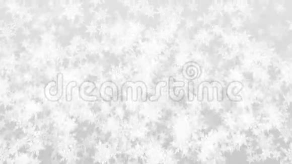 动画白色详细雪花背景为文字或标题圣诞贺卡视频的预览图