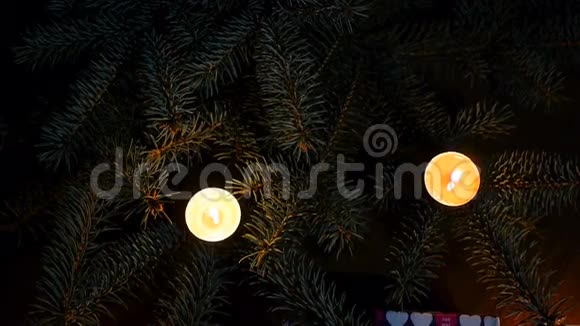 圣诞蜡烛圣诞节和新年视频的预览图