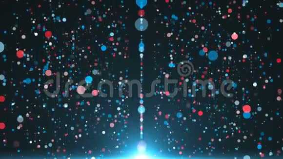黑色空间中的数字后圈现代抽象计算机生成的背景三维渲染视频的预览图