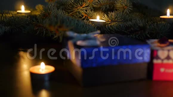 圣诞蜡烛圣诞节和新年视频的预览图