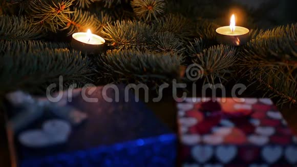 圣诞蜡烛圣诞节和新年视频的预览图