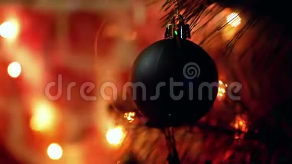 树装饰的灯圣诞节视频的预览图