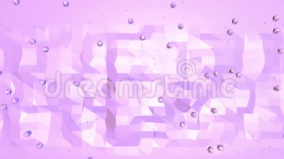 紫色或紫色低聚挥发面作为魅力景观紫罗兰几何振动环境或脉动视频的预览图