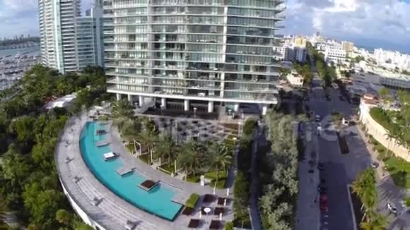 迈阿密海滩的空中镜头视频的预览图