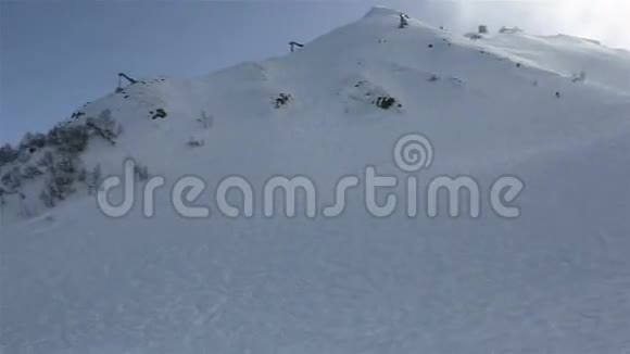 罗萨高加索山脉的全景峰视频的预览图