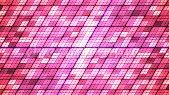 广播闪烁倾斜高科技立方体粉红色抽象可循环4K视频的预览图