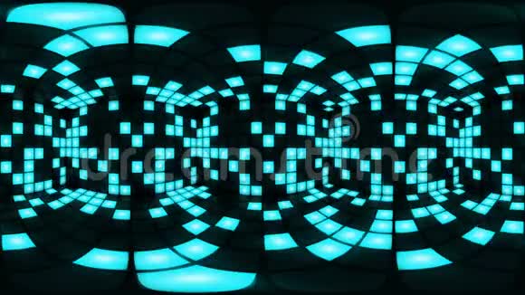 360VR蓝迪斯科夜总会舞池壁灯网背景vj循环视频的预览图