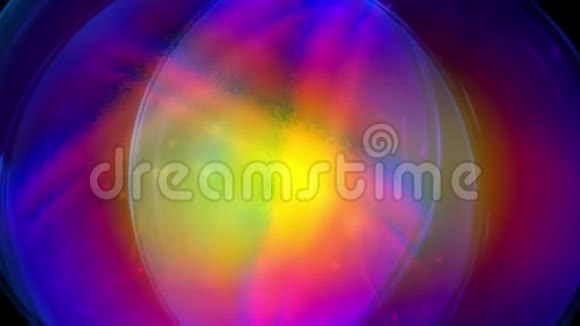 动感旋转软半透明玻璃抽象画彩虹无缝环背面动画新品质艺术视频的预览图