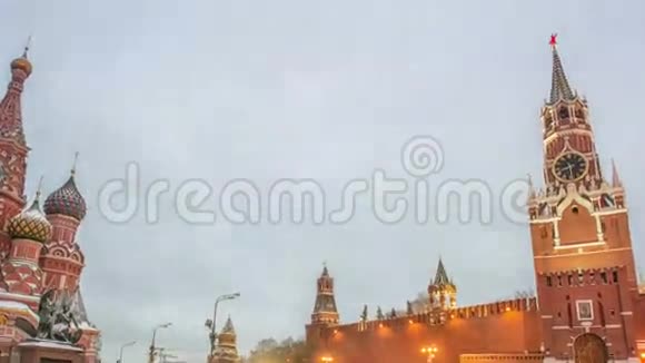 莫斯科克里姆林宫主钟在斯帕斯卡亚塔上命名为库兰蒂红场视频的预览图