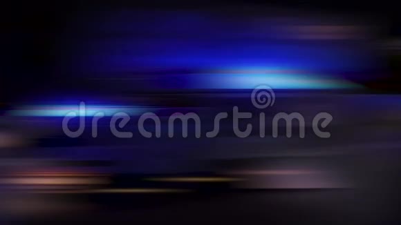 真实消防车发出的模糊的创意平滑的水平蓝灯视频的预览图
