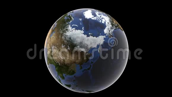 该相机乘坐覆盖着白雪的巨大俄罗斯地球三维渲染这幅图像的元素由NAS提供视频的预览图