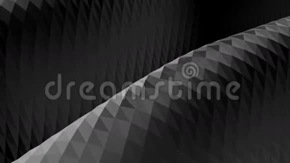 抽象黑白低聚挥三维表面作为优雅的图案环境灰色抽象几何振动视频的预览图