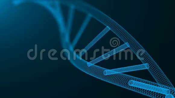 含有多个点的DNA分子的抽象三维背景科学概念未来的计算机生成的插图视频的预览图