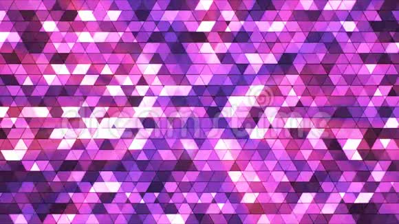 广播捻转方高科技三角形紫色抽象可循环4K视频的预览图