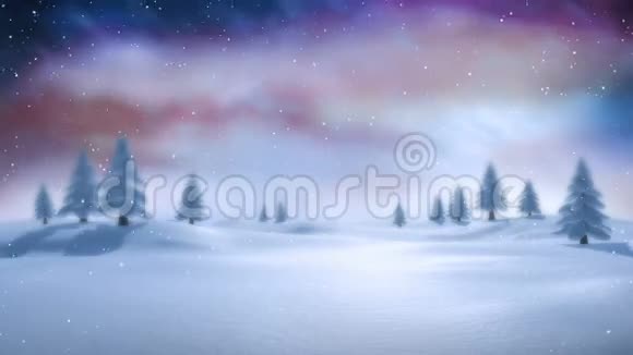 被雪覆盖的大自然动画视频的预览图