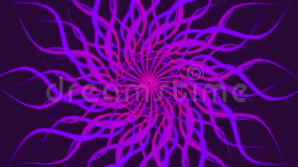 粉红色旋转图案彩色螺旋抽象波背景视频的预览图