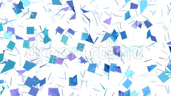 抽象简单的蓝紫低聚三维分裂表面作为美丽的背景软几何低聚运动背景视频的预览图