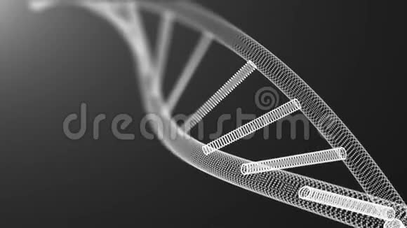 含有多个点的DNA分子的抽象三维背景科学概念未来的计算机生成的插图视频的预览图