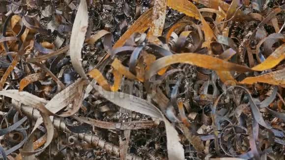 锈质刨花金属山植物背景废料视频的预览图