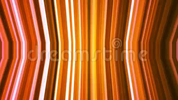 广播闪烁垂直弯曲高科技条纹橙色抽象循环4K视频的预览图