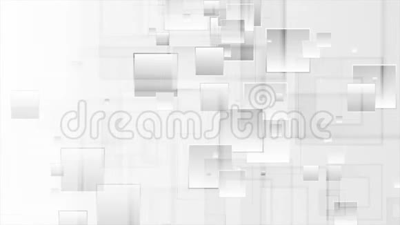 抽象灰技术几何图形方块视频动画视频的预览图