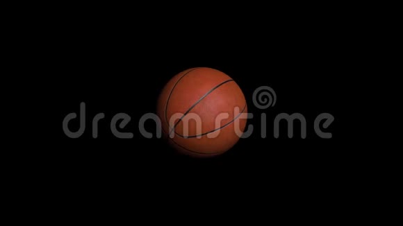 黑色背景下篮球球无缝循环动画体育和娱乐概念一部动画视频的预览图