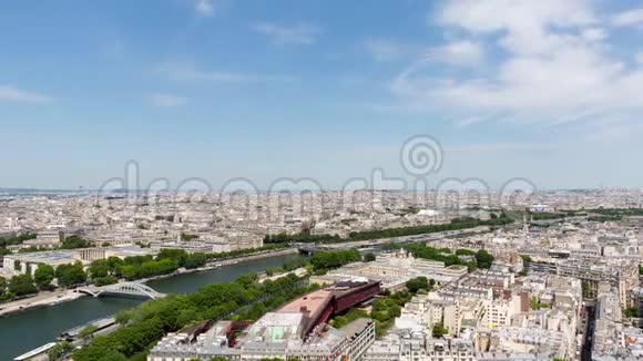 法国巴黎埃菲尔铁塔的巴黎观时差视频视频的预览图