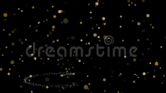 松树和金灯的圣诞动画视频的预览图