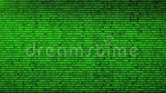 数字技术蓝色二进制代码随机数字发光在黑色背景视频的预览图